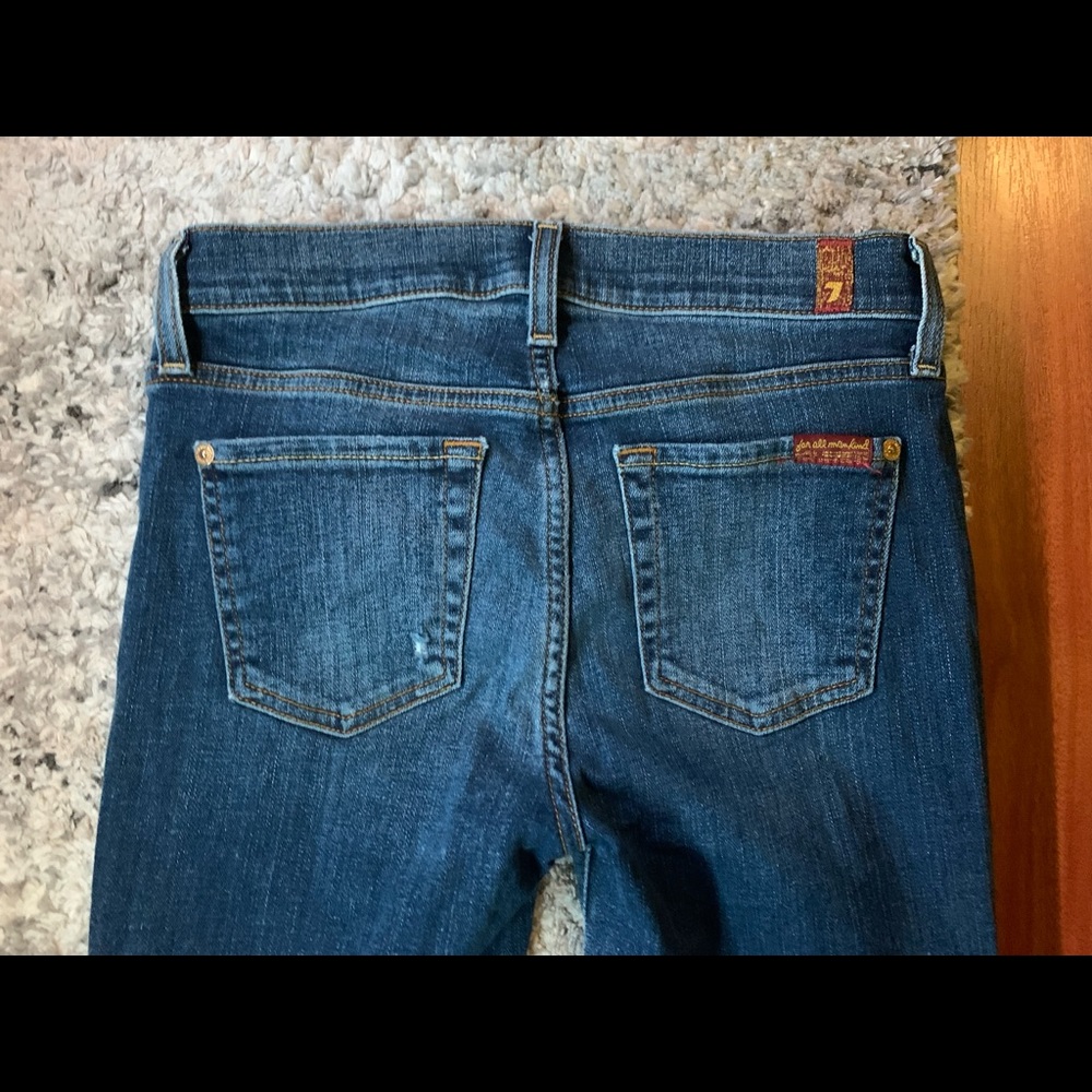 7 FOR ALL MANKIND - The Ankle Skinny Denim Jeans - Size 24 - Picture 4 of 6